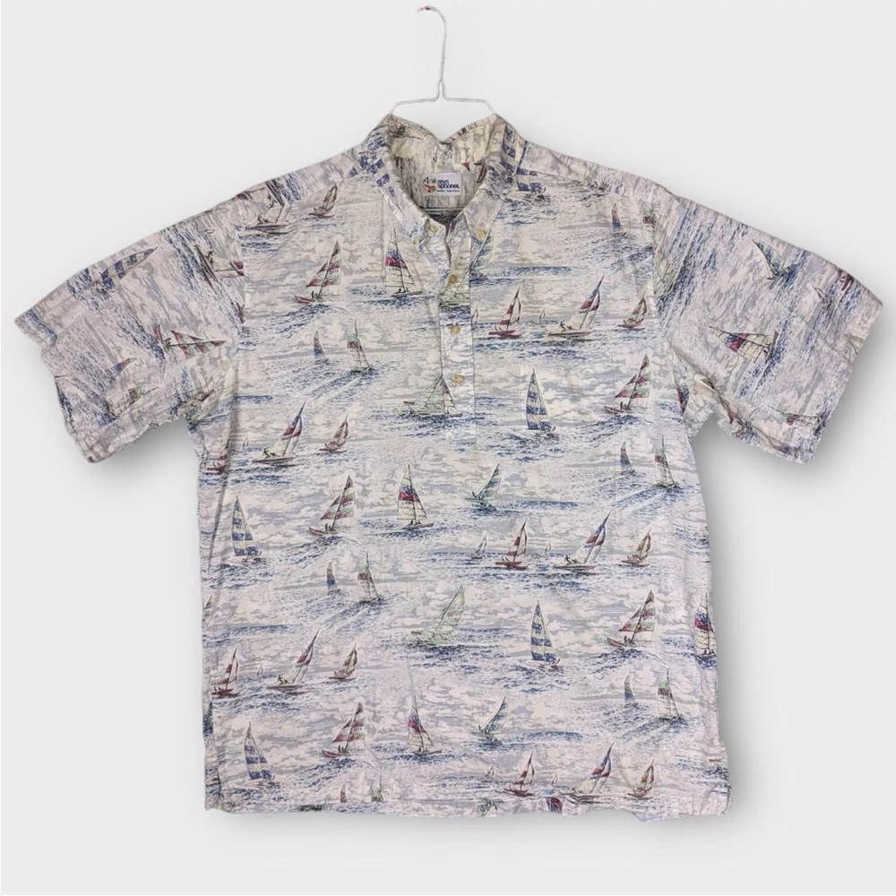 VTG Reyn Spooner Reverse Print Art Of Eddy y Pullover Hawaii Shirt Mens XXL 2XL